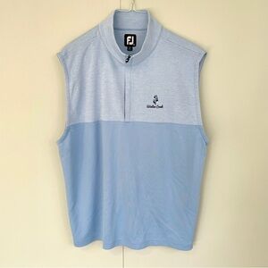 FOOTJOY Men’s Heather Yoke Half Zip Vest in Dusk Blue SKU 25321
